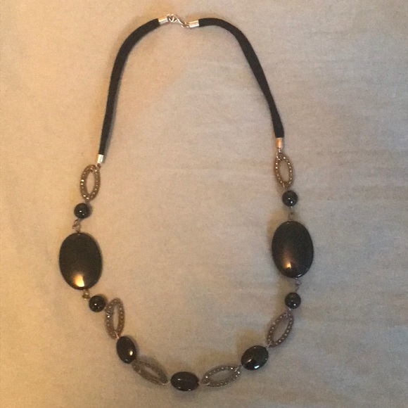 925 Sterling silver black onyx’s necklace - Picture 1 of 4